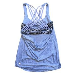 Lululemon Inspiration Tank II Heathered Lullaby / Ace Spot Lullaby Black- Size 4